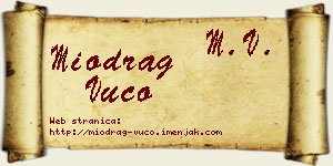Miodrag Vučo vizit kartica